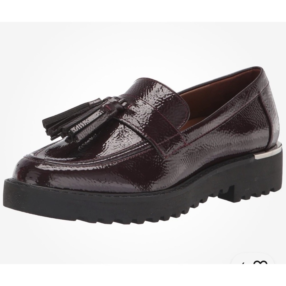 Franco Sarto‎ Women's Carolynn Lug Tassel Loafer 9 Burgundy